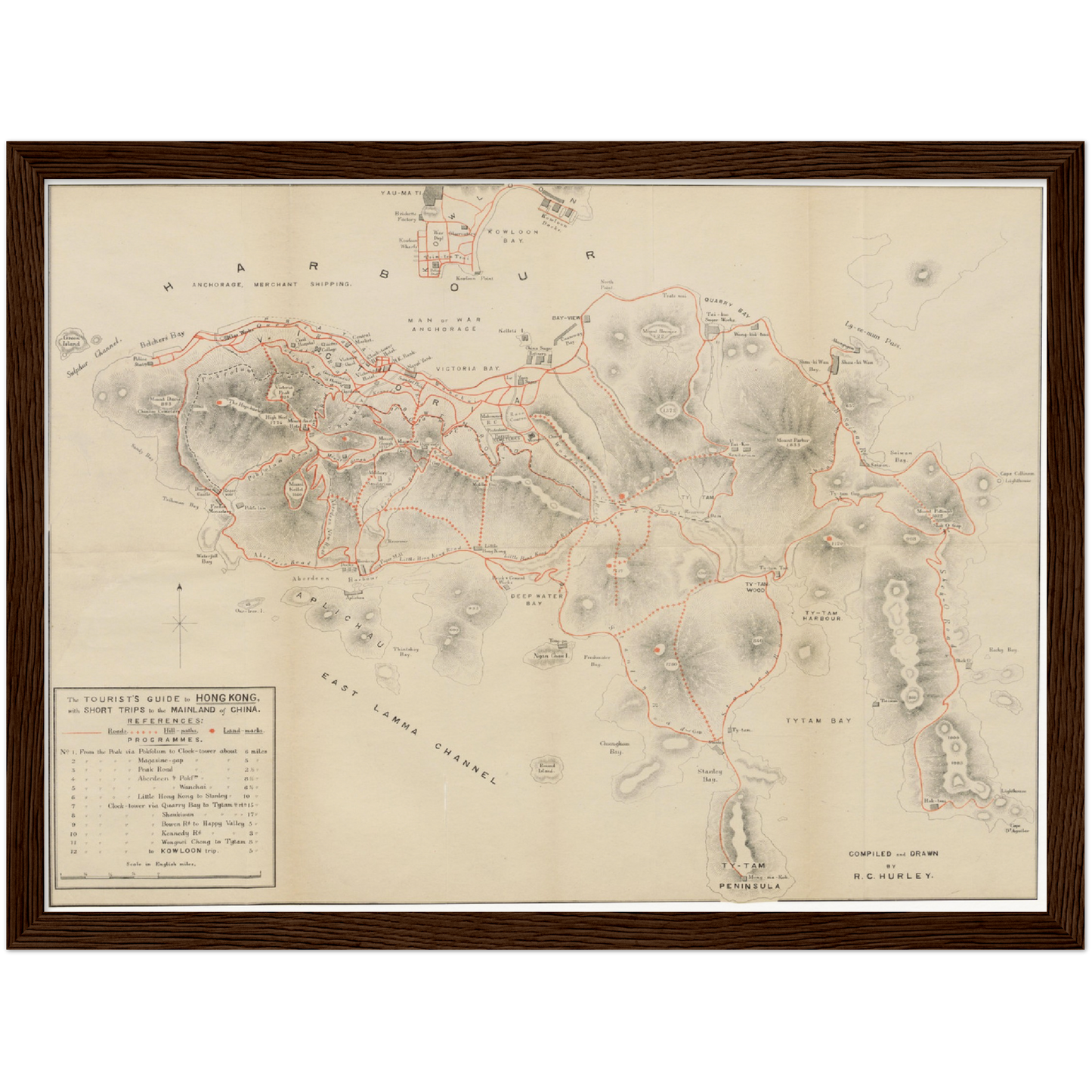 Historischer Stadtplan Hongkong um 1897