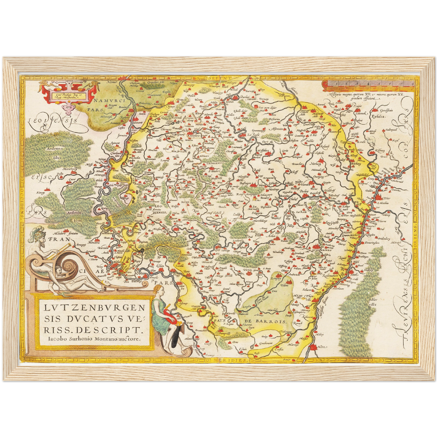 Historische Landkarte Luxemburg um 1609