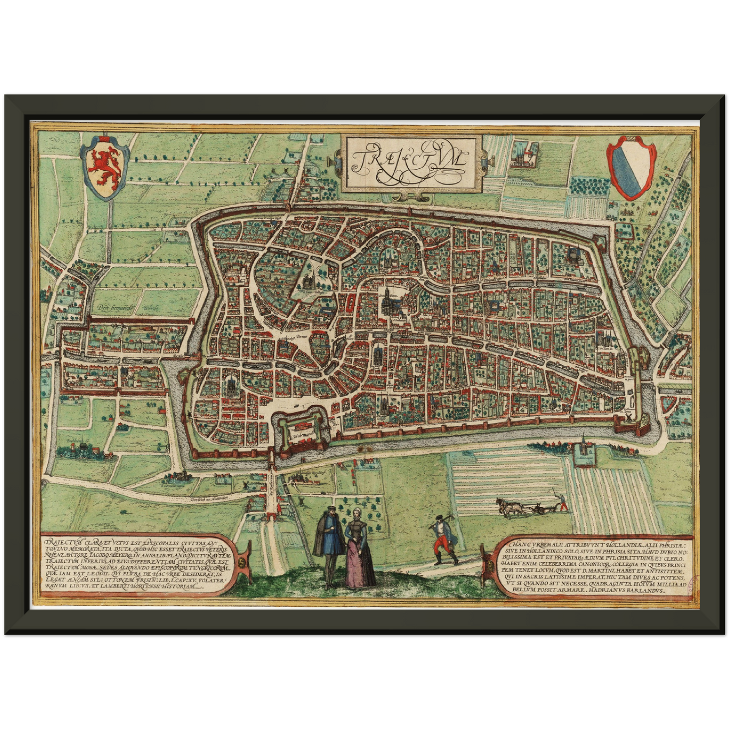 Historischer Stadtplan Utrecht um 1582