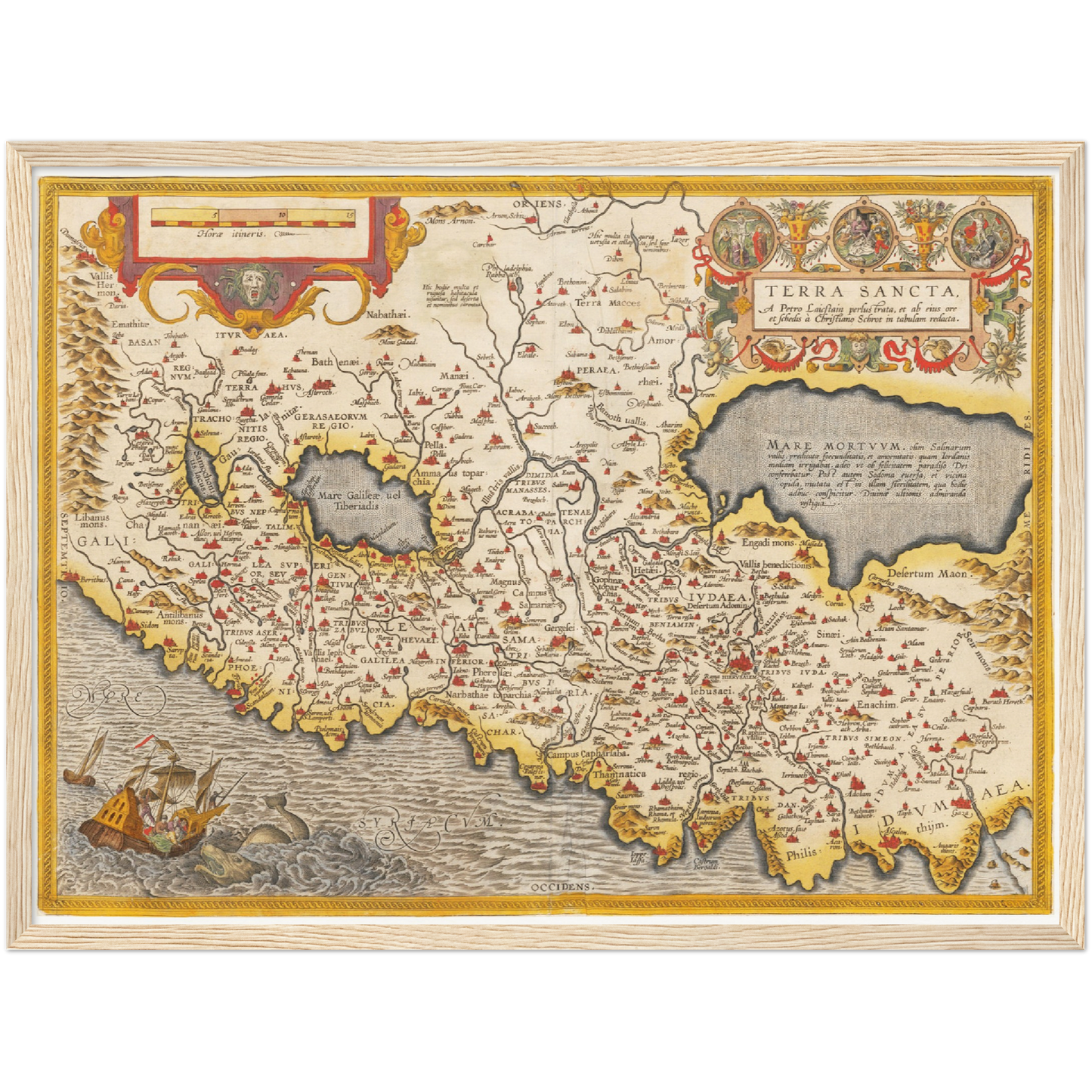 Historische Landkarte Heiliges Land um 1609