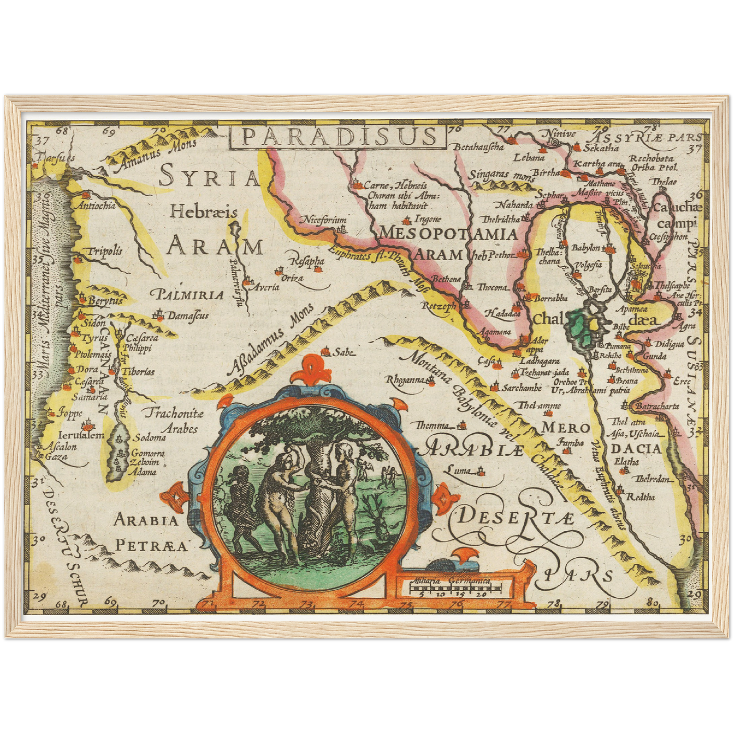 Historische Landkarte Syrien um 1609