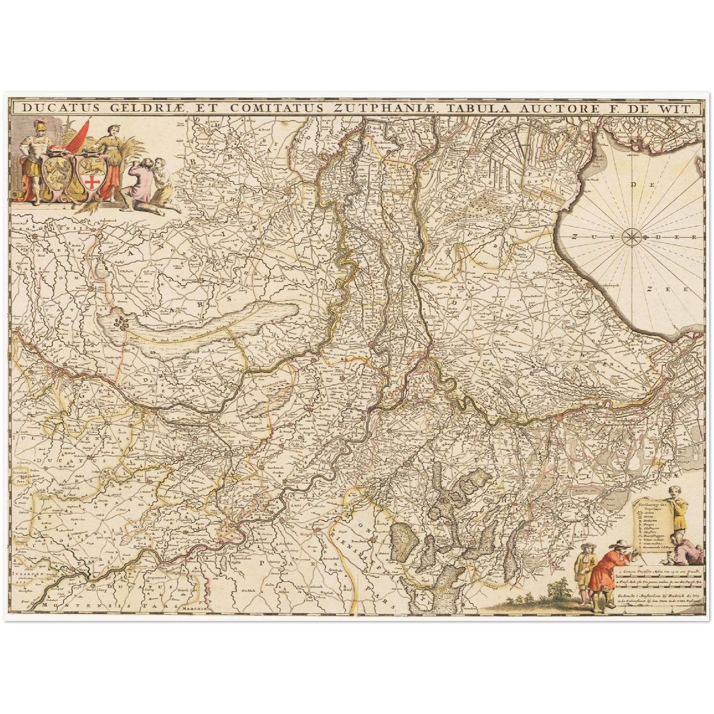 Historische Landkarte Geldern um 1635