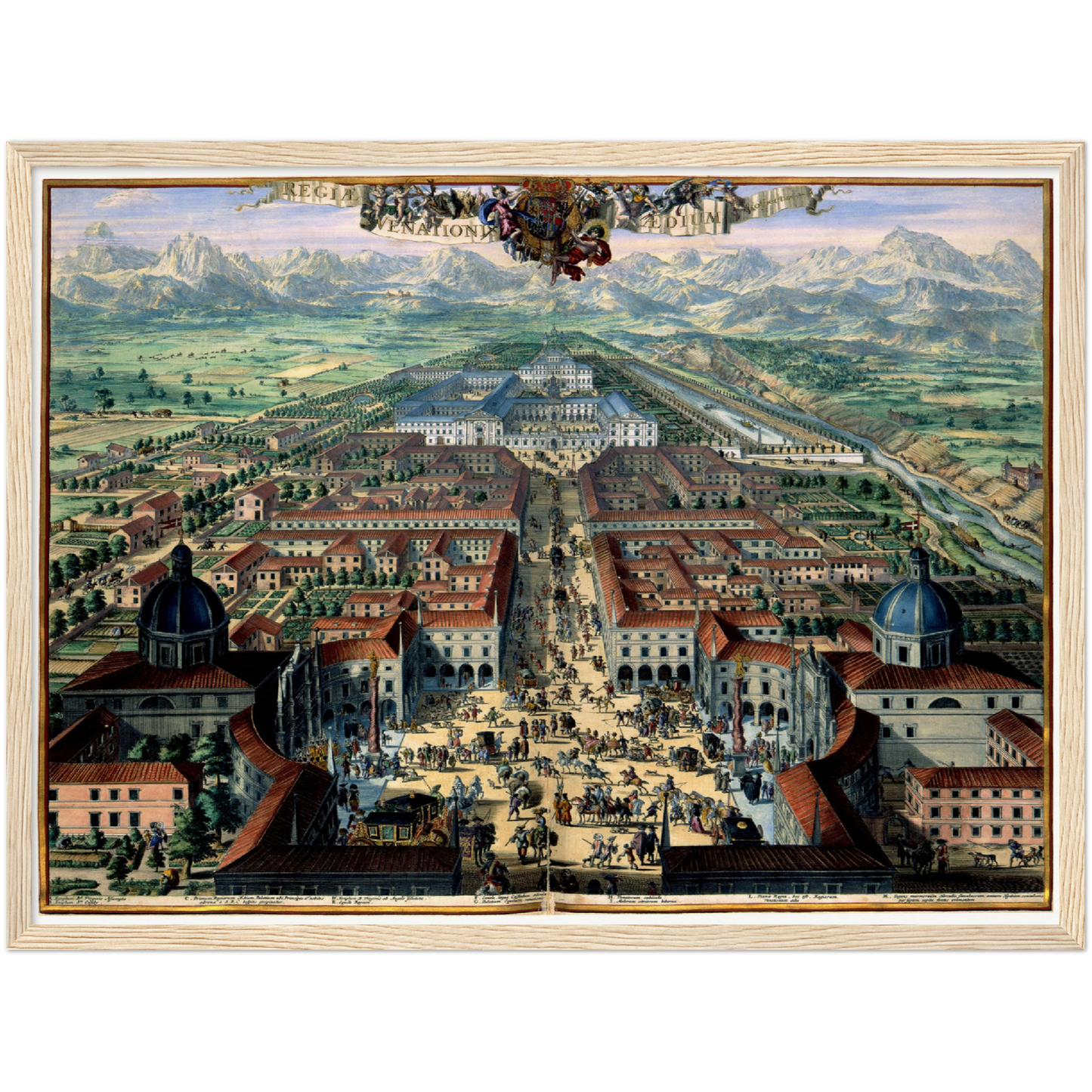 Historische Stadtansicht Turin um 1682