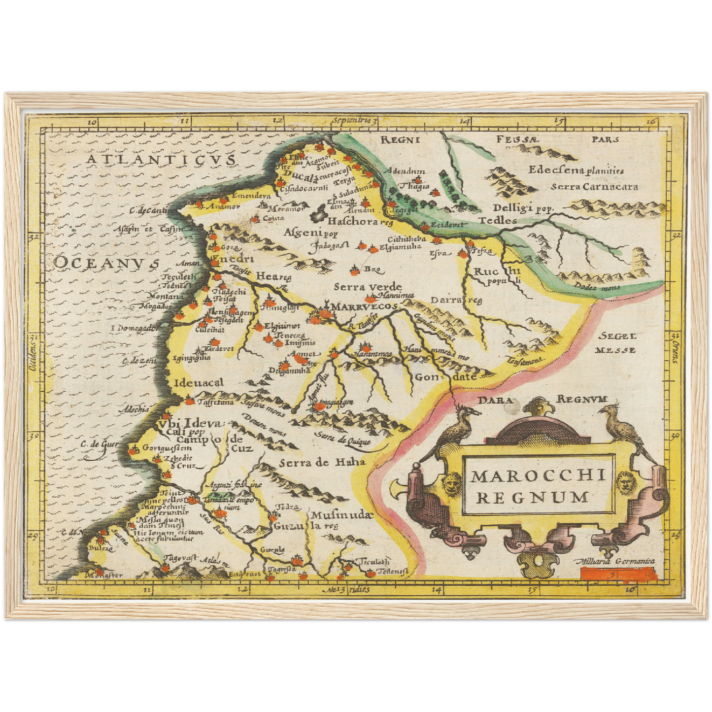 Historische Landkarte Marrakesch um 1609