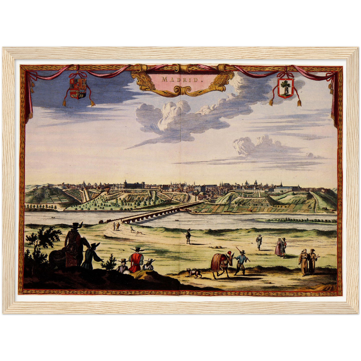 Historische Stadtansicht Madrid um 1690