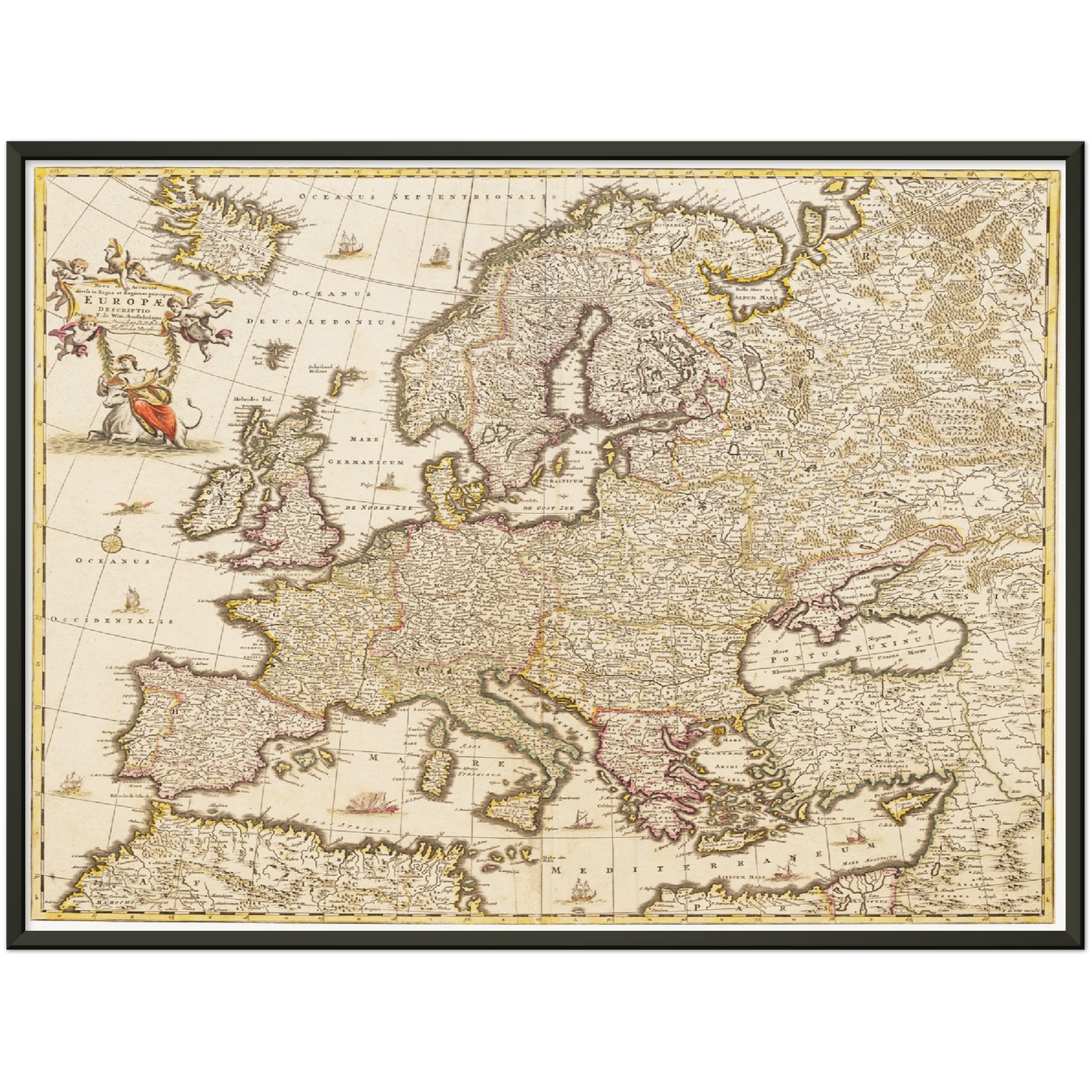 Historische Europakarte um 1698