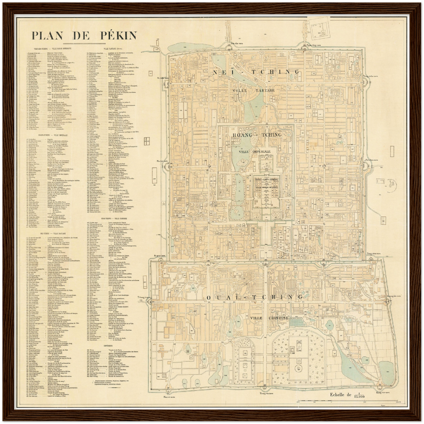 Historischer Stadtplan Peking um 1900