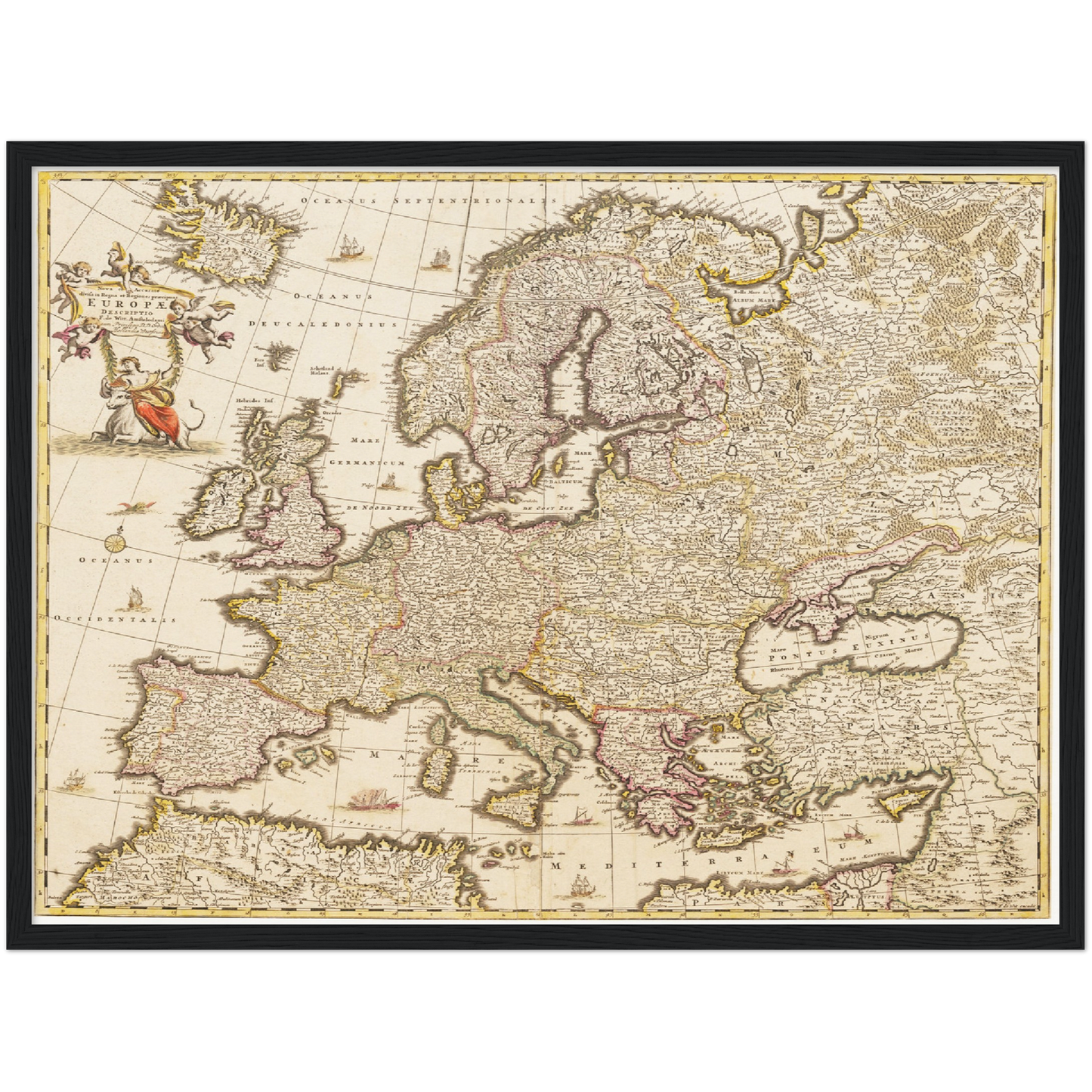 Historische Europakarte um 1698