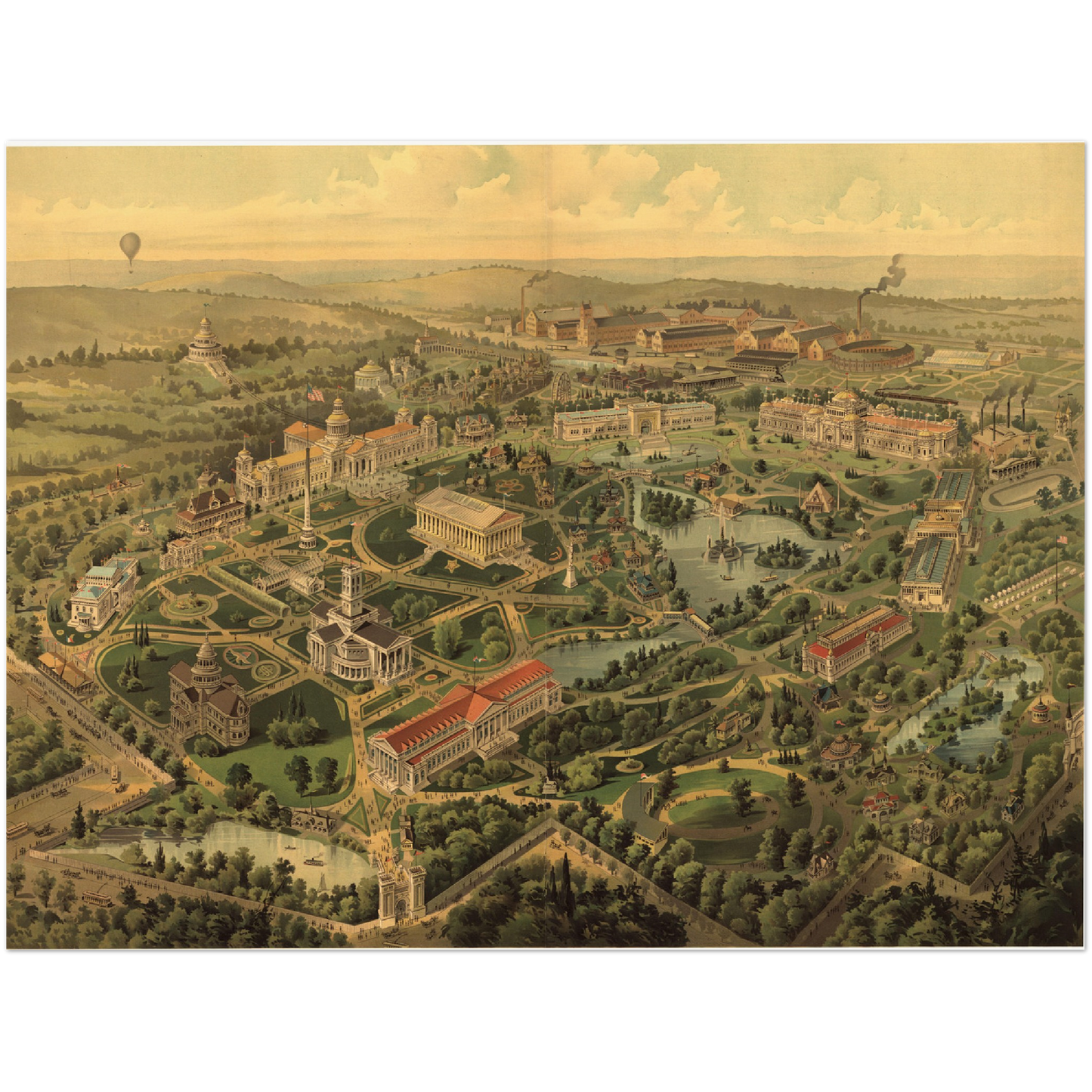 Historische Stadtansicht Nashville um 1897