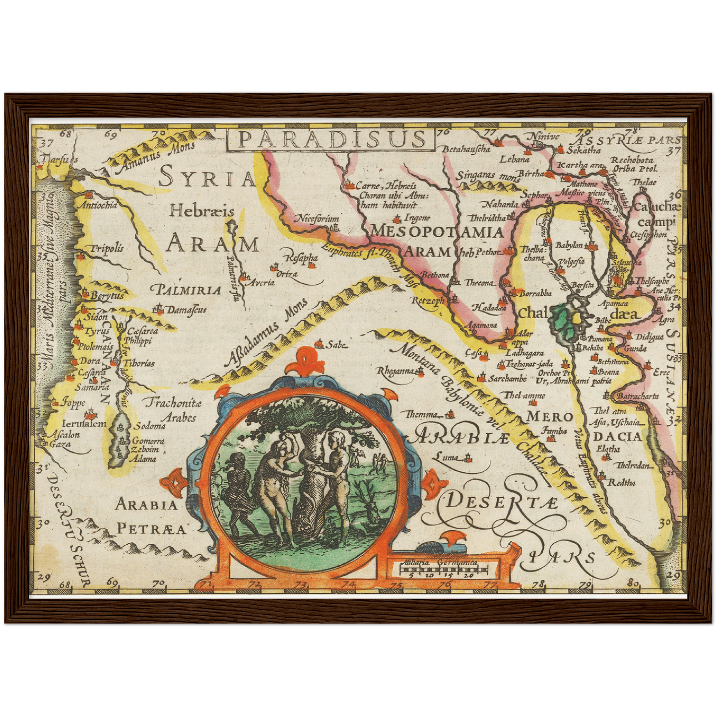Historische Landkarte Syrien um 1609