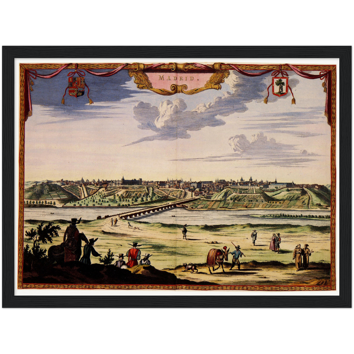 Historische Stadtansicht Madrid um 1690