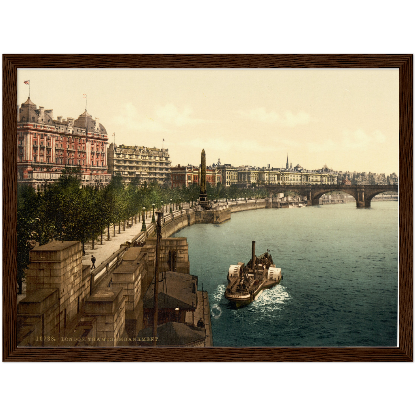 Historische Ansicht London Themse um 1895