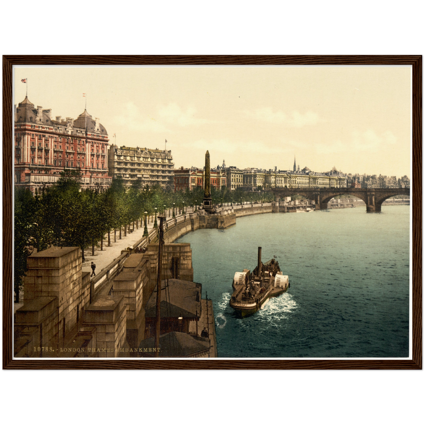 Historische Ansicht London Themse um 1895