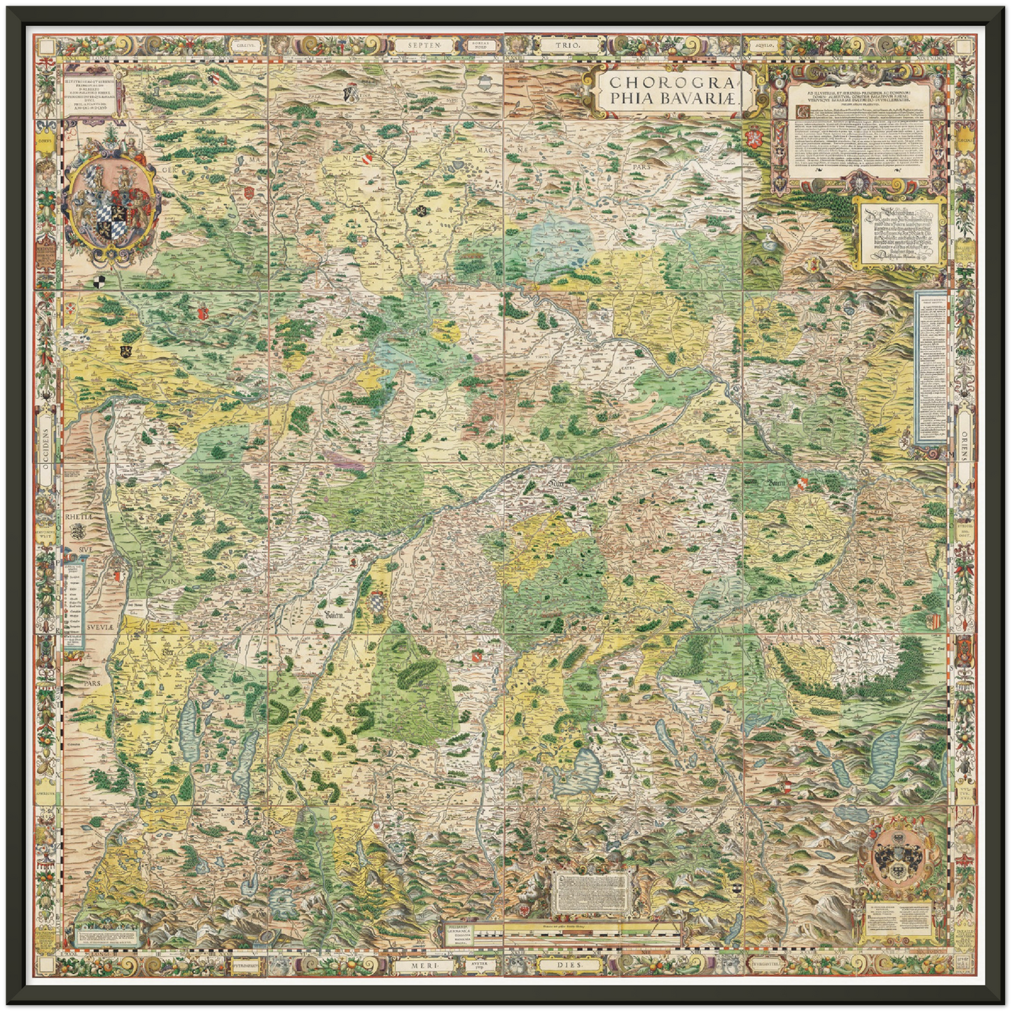 Historische Landkarte Bayern um 1568