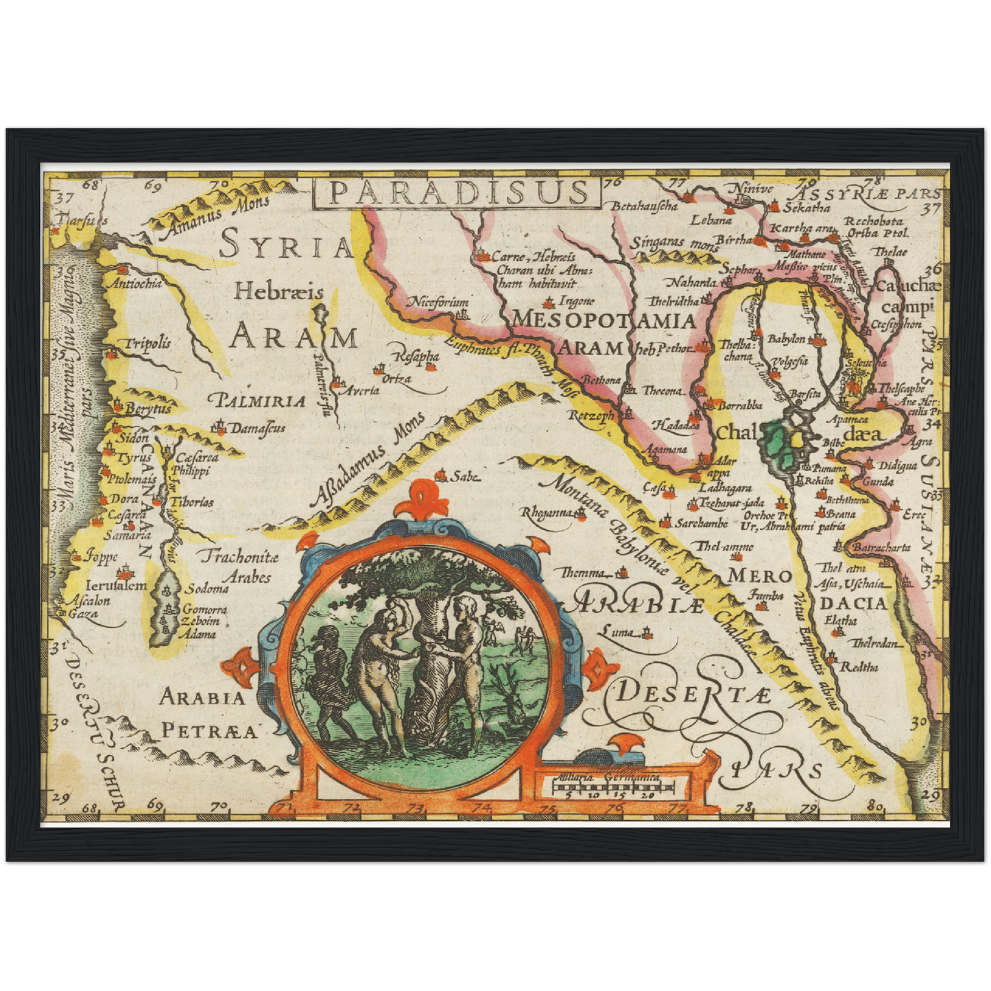 Historische Landkarte Syrien um 1609