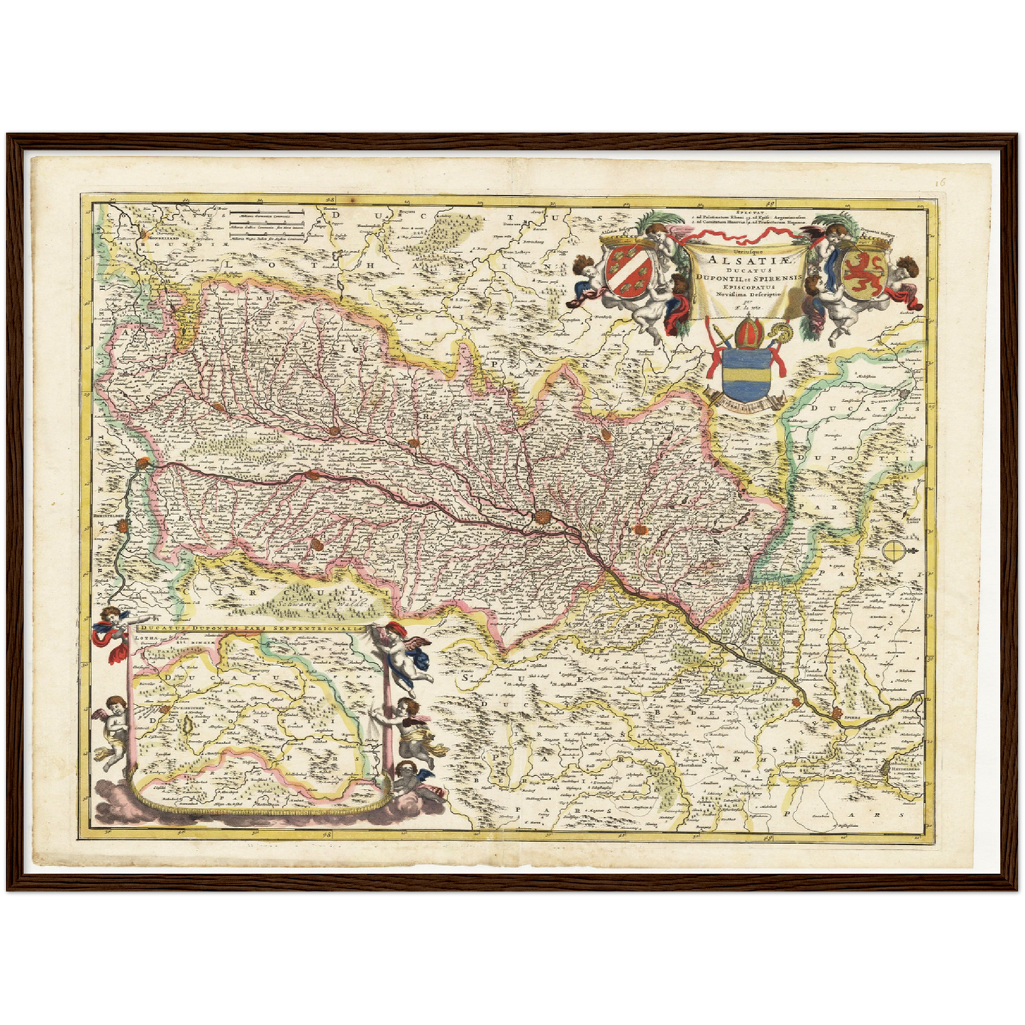 Historische Landkarte Baden um 1680