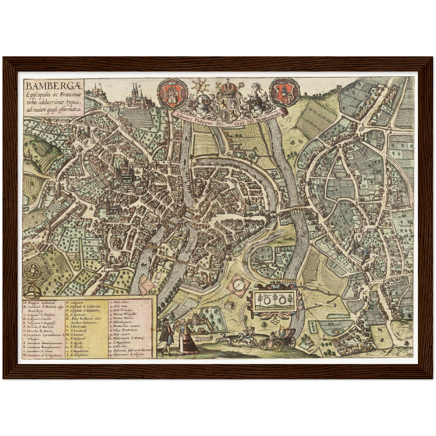Historische Stadtansicht Bamberg um 1609