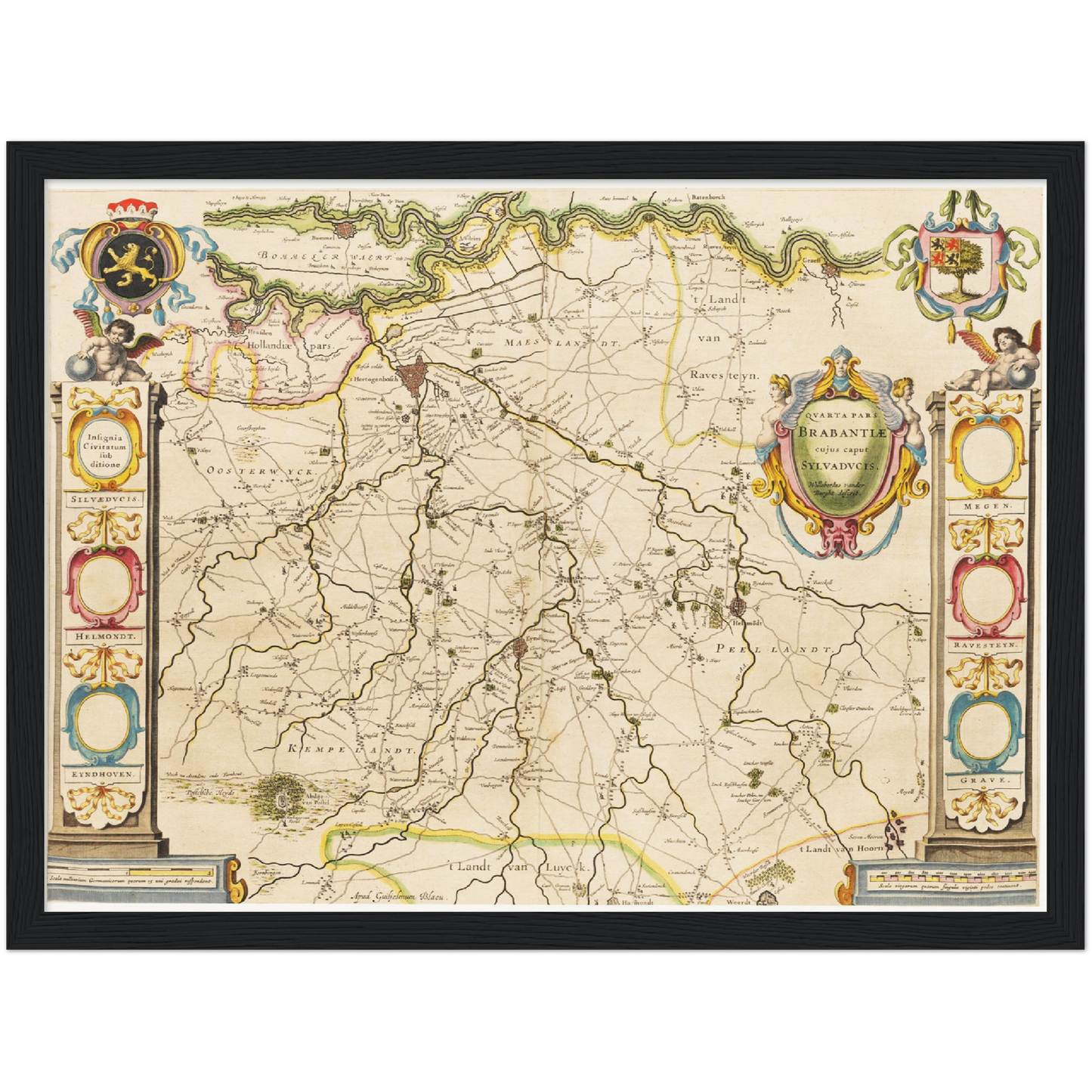 Historische Landkarte Brabant um 1635