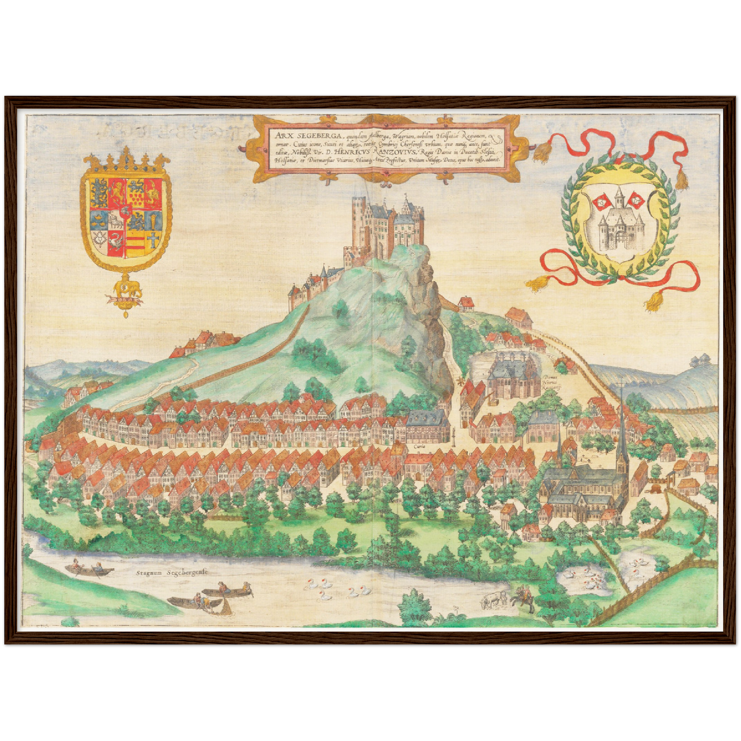 Historische Stadtansicht Segeberg um 1592