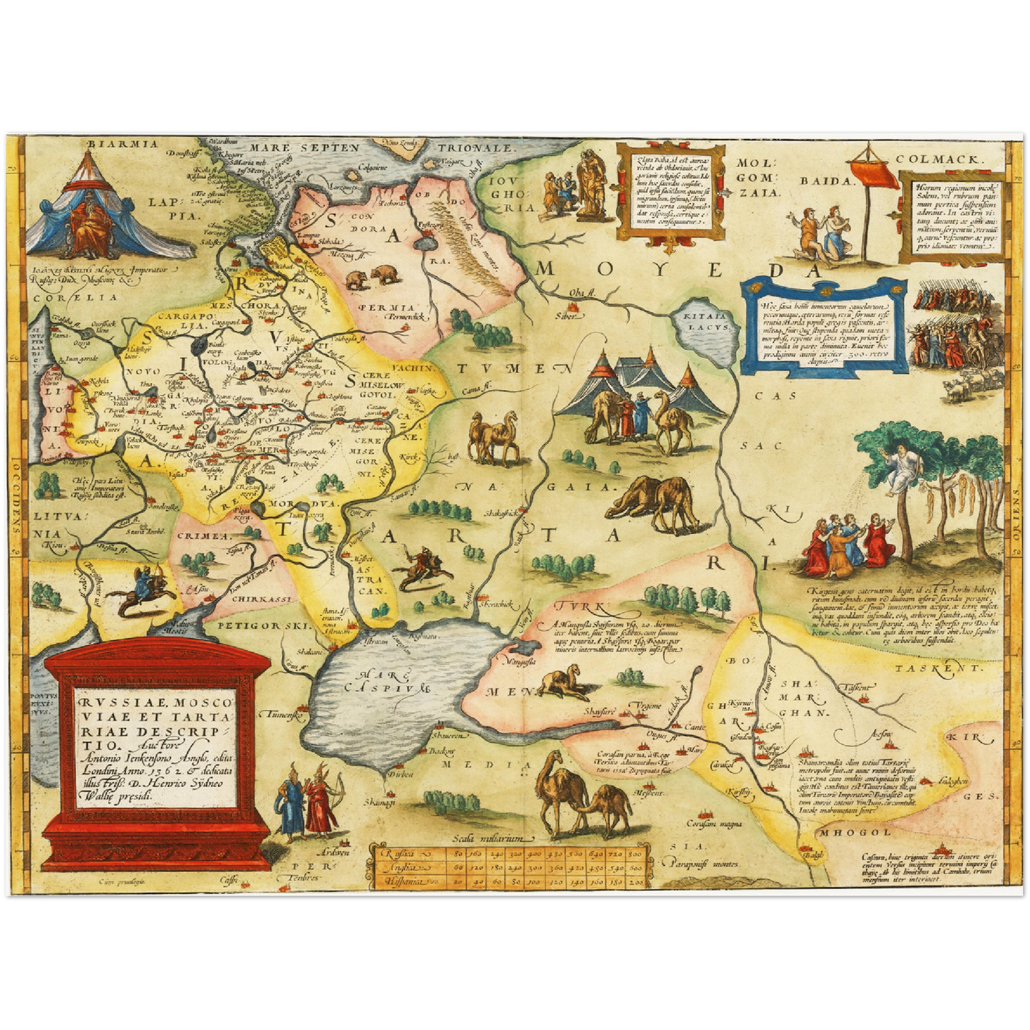 Historische Landkarte Russland um 1580