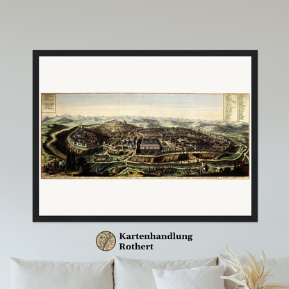 Historical city map  Test product horizontal 3 sizes