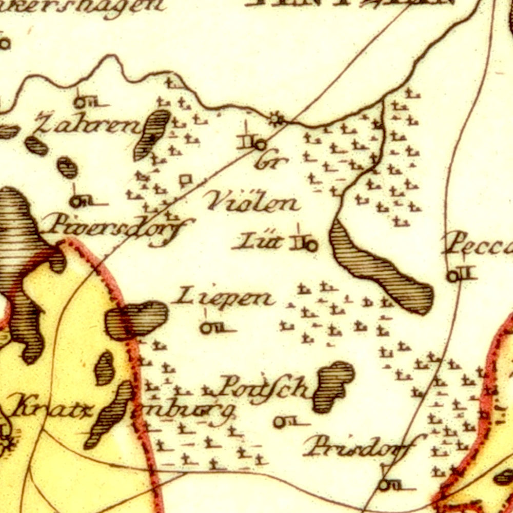 Region Mecklenburg-Strelitz um 1797