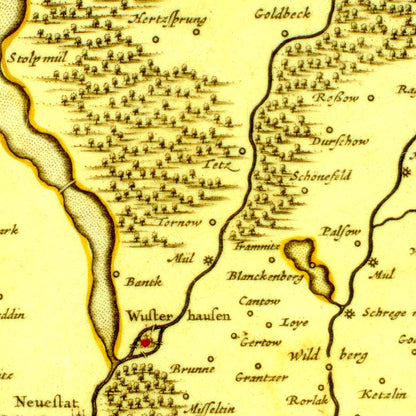 Region Prignitz Ruppin um 1750