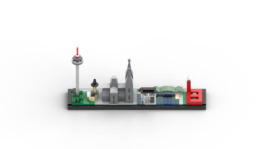 Skyline der Stadt Köln aus LEGO® Steinen