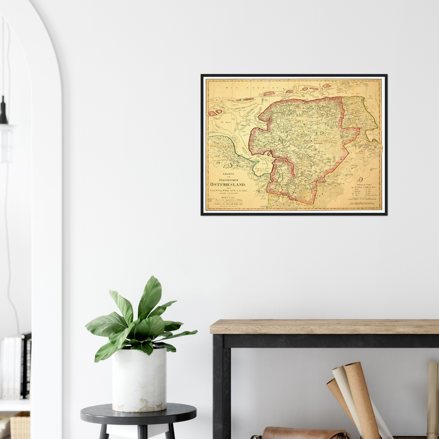 Historical city map  Test product horizontal 3 sizes
