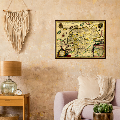 Historical city map  Test product horizontal 3 sizes