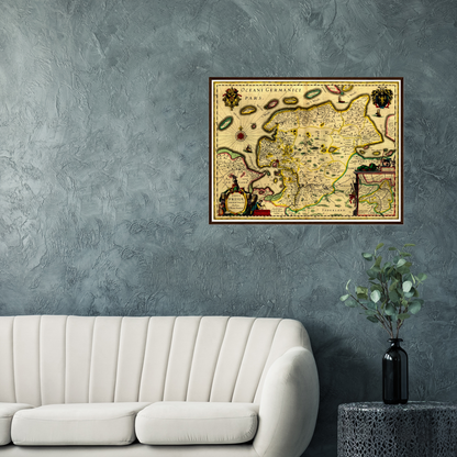 Historical city map  Test product horizontal 3 sizes
