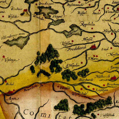 Historical city map  Test product horizontal 3 sizes