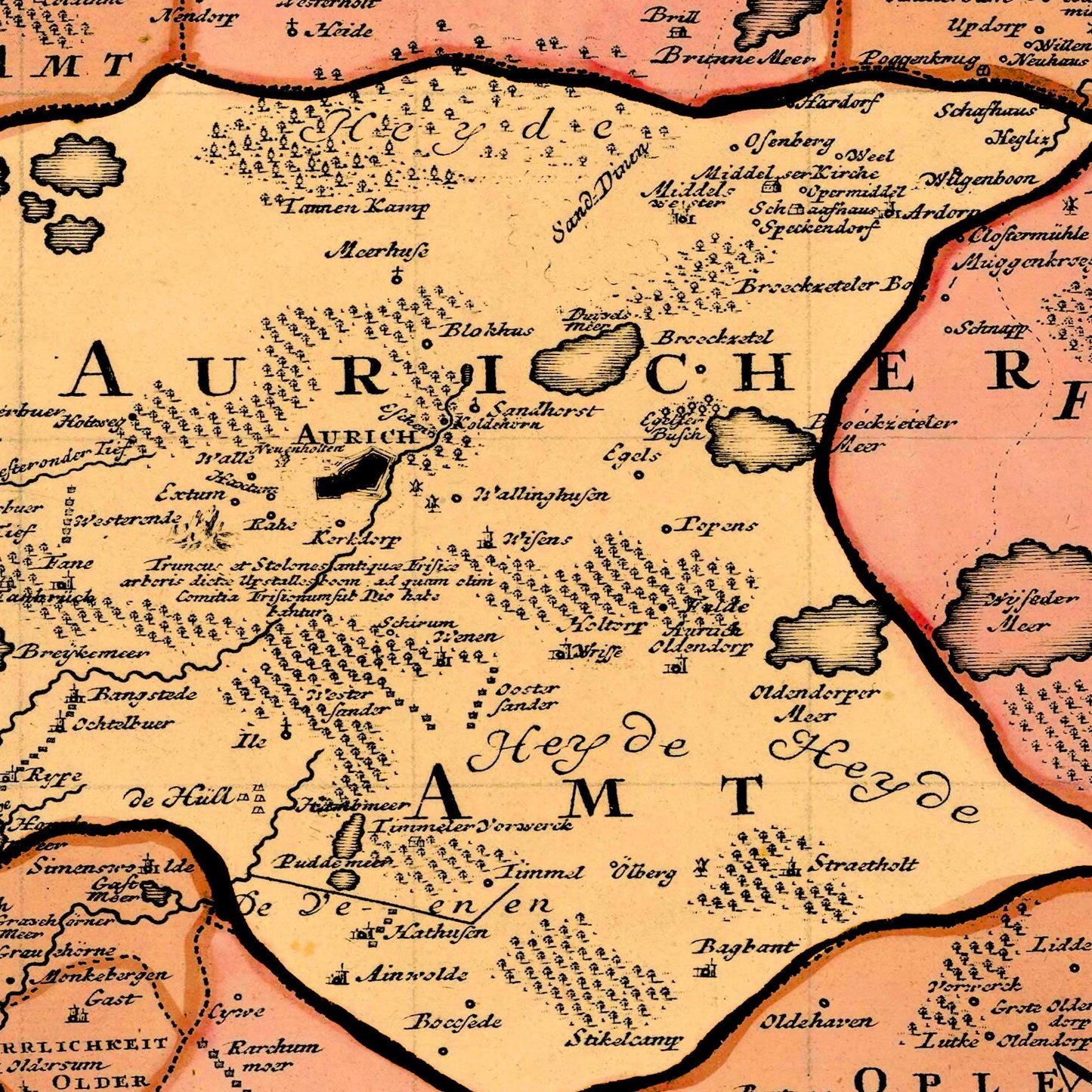 Historical city map  Test product horizontal 3 sizes