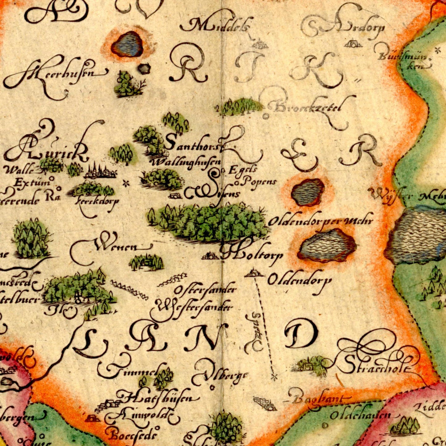 Historical city map  Test product horizontal 3 sizes