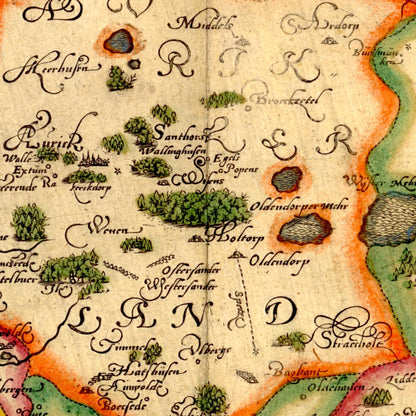 Historical city map  Test product horizontal 3 sizes