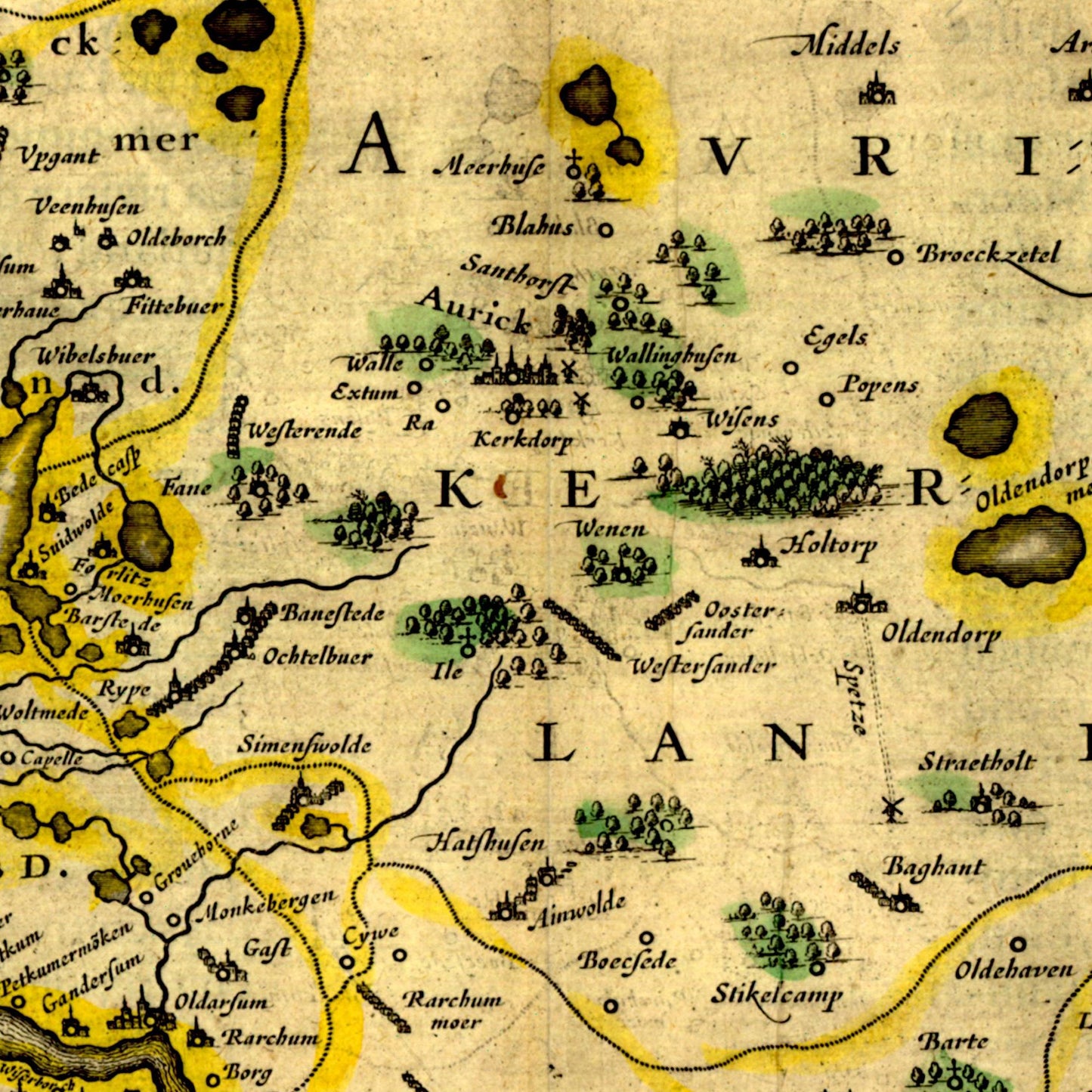 Historical city map  Test product horizontal 3 sizes