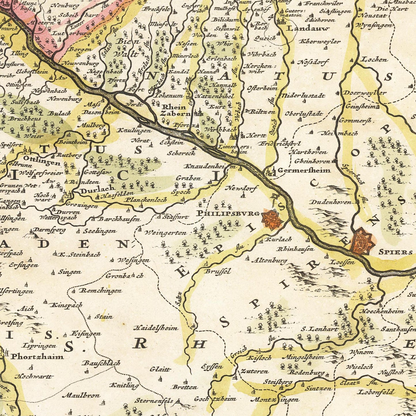 Historical city map  Test product horizontal 3 sizes