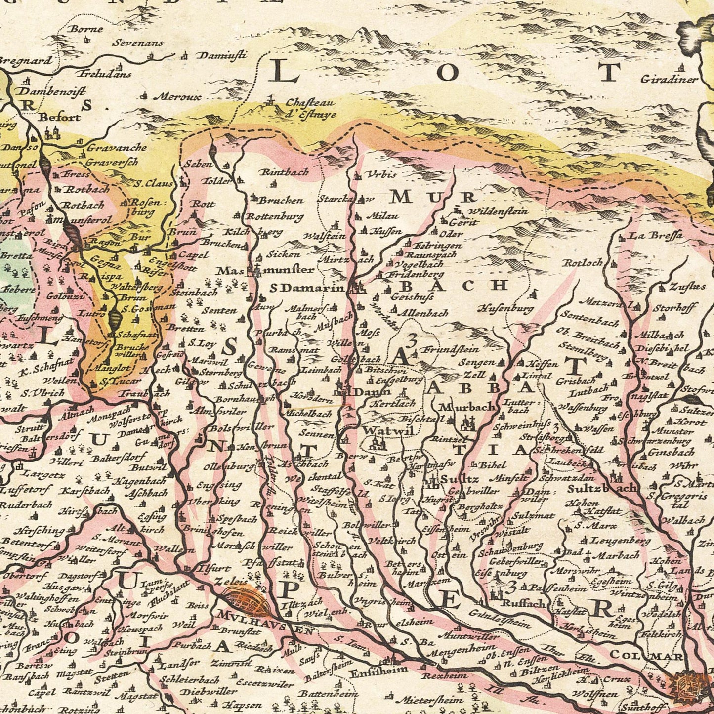 Historical city map  Test product horizontal 3 sizes