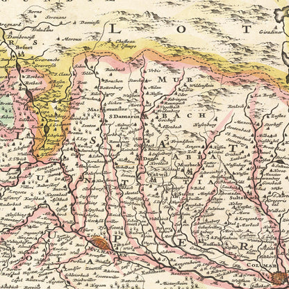 Historical city map  Test product horizontal 3 sizes