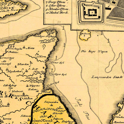 Historical city map  Test product horizontal 3 sizes