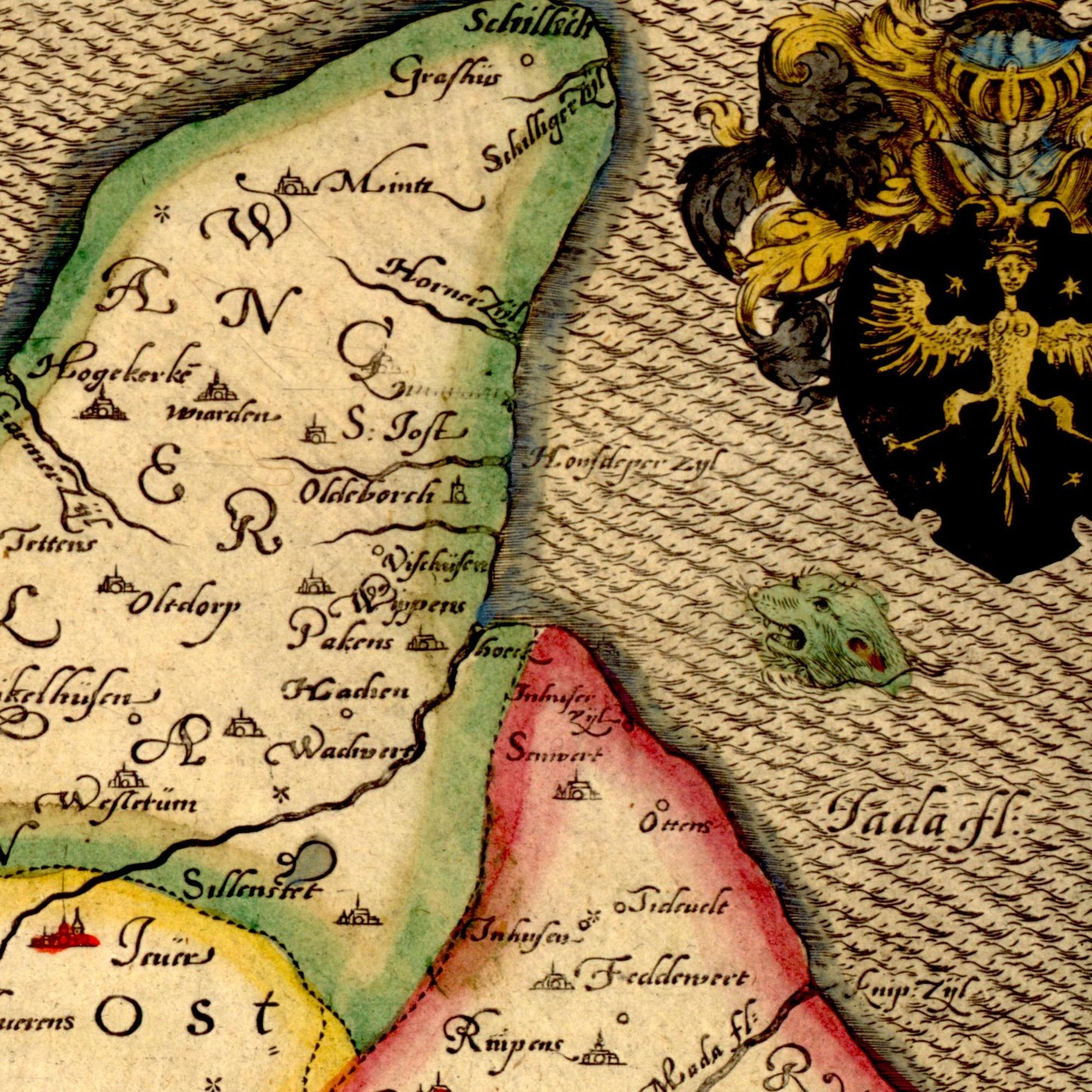 Historical city map  Test product horizontal 3 sizes