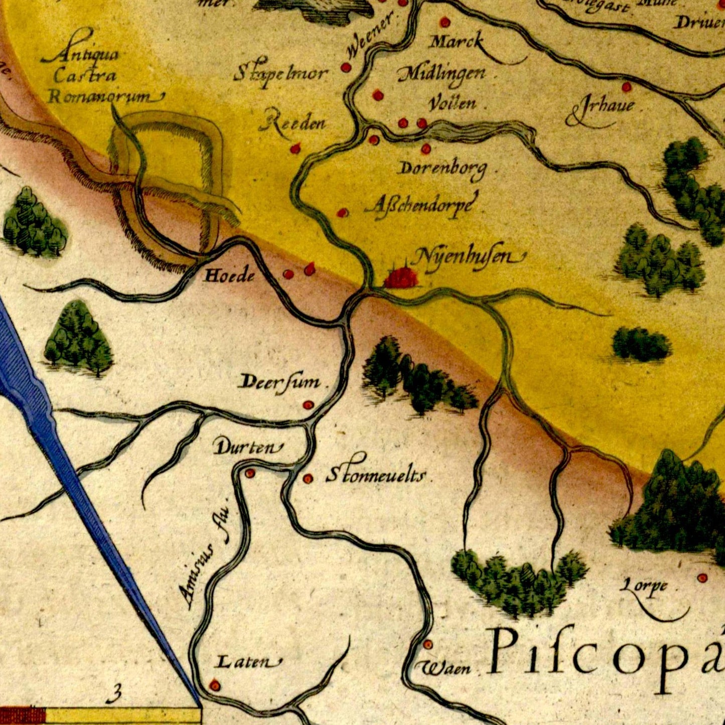 Historical city map  Test product horizontal 3 sizes