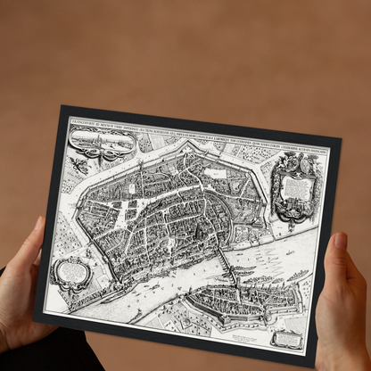 Historical city map  Test product horizontal 3 sizes
