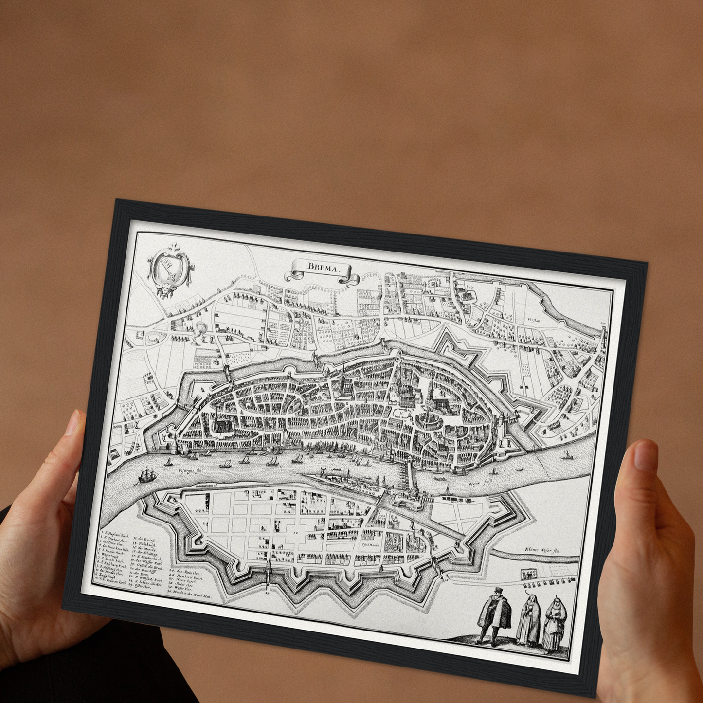 Historical city map  Test product horizontal 3 sizes