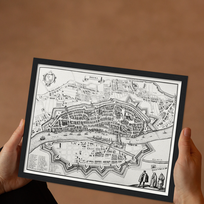 Historical city map  Test product horizontal 3 sizes