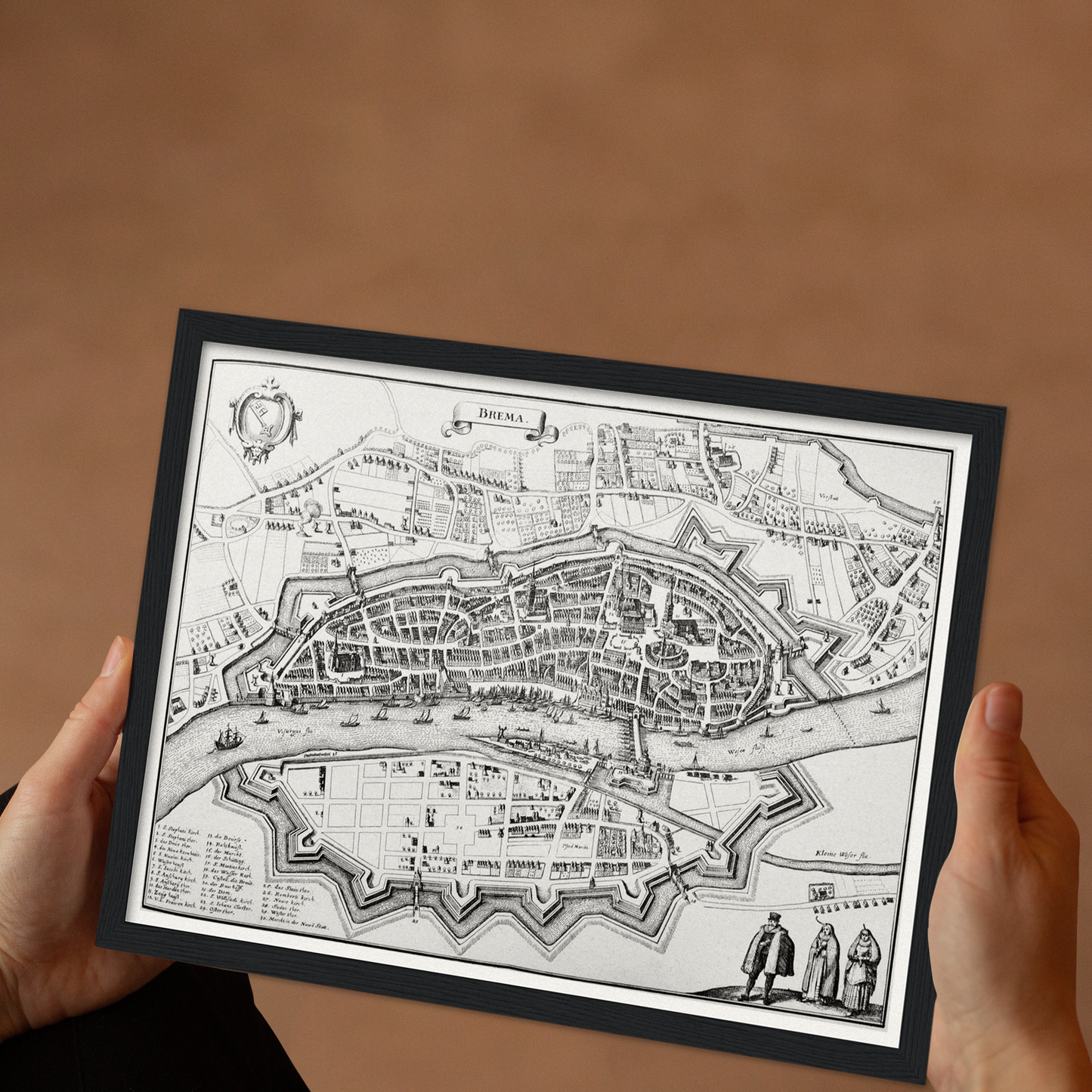 Historischer Stadtplan Bremen um 1650