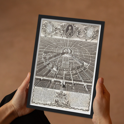 Historical city map  Test product horizontal 3 sizes