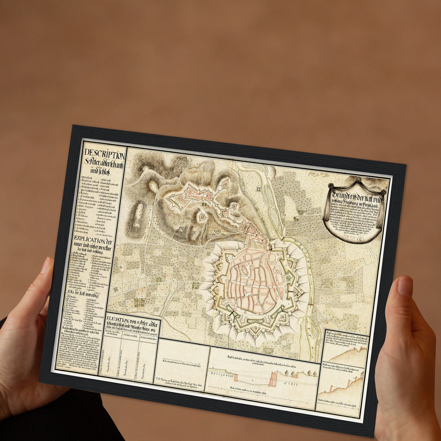 Historical city map  Test product horizontal 3 sizes