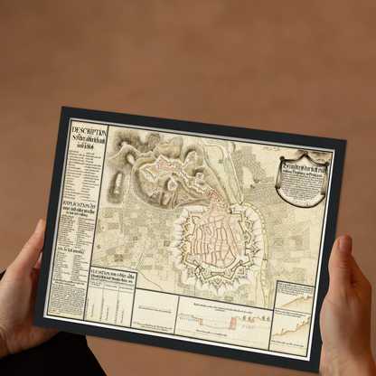 Historical city map  Test product horizontal 3 sizes