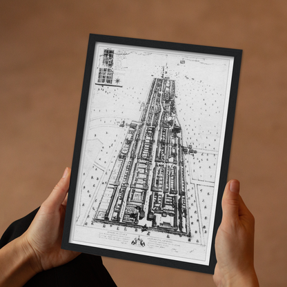 Historical city map  Test product horizontal 3 sizes